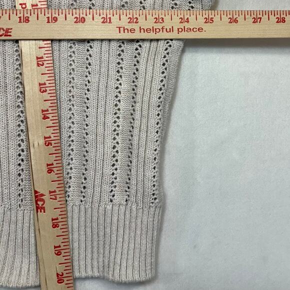 Joie XS Pullover Open Knit Sweater Top V-Neck‎ Beige Boho Softgril Beachy Y2K - Picture 5 of 8
